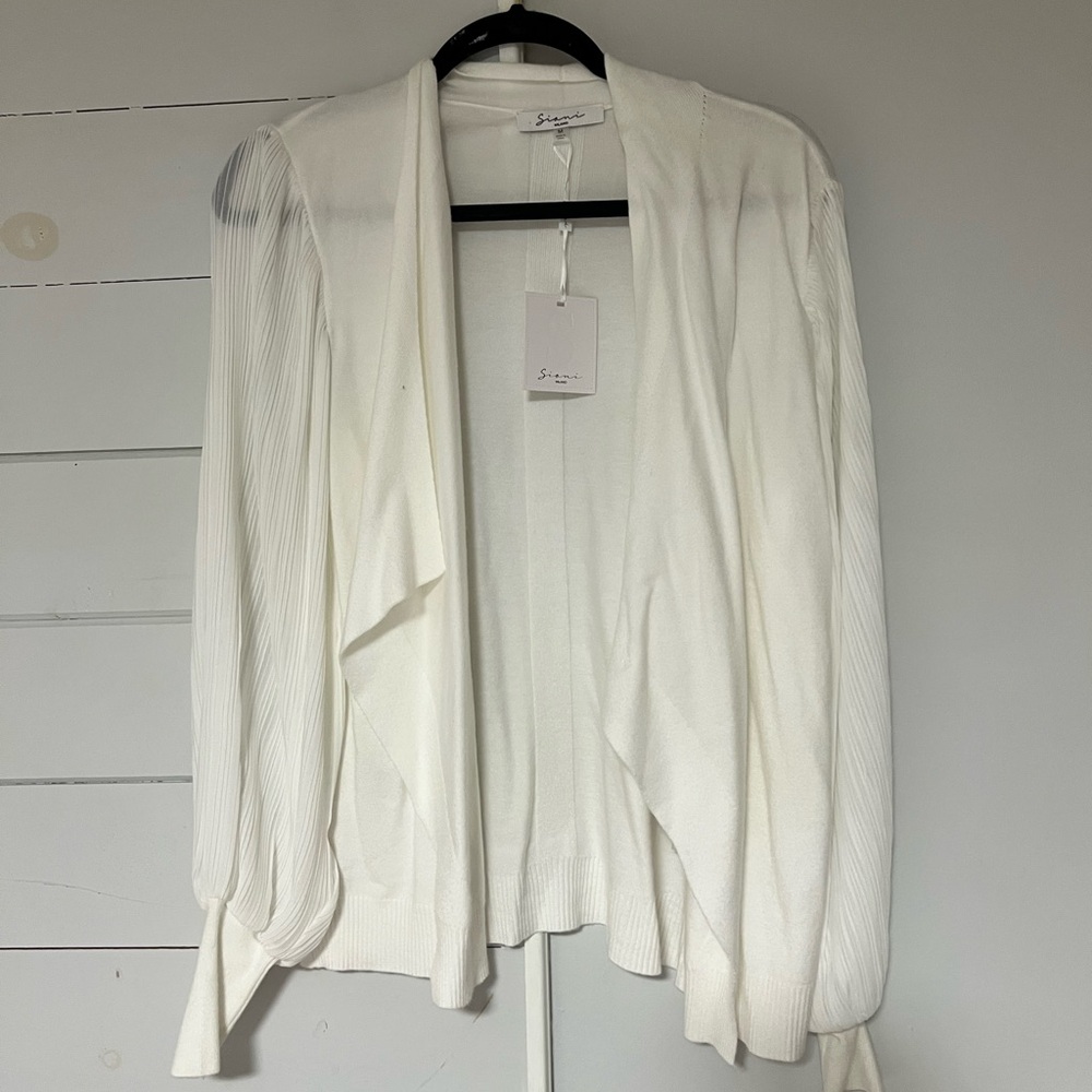 Sioni Ivory Draped Cardigan